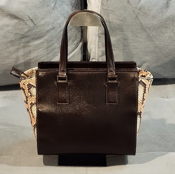 NWT KATE SPADE CAMERON STREET MULTICOLOR SNAKE EMBOSSED LEATHER CROSSBODY TOTE - Picture 12 of 15